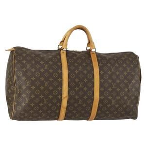 LOUIS VUITTON Monogram Keepall 60 Boston Bag M41422 LV Auth am10374